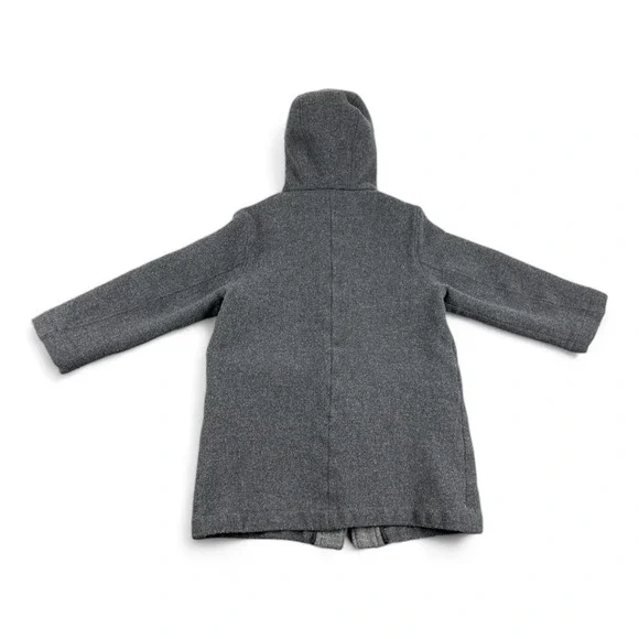 Vintage Eddie Bauer Coat Womens MEDIUM Gray Wool Hooded Heritage Outdoor USA Y2K